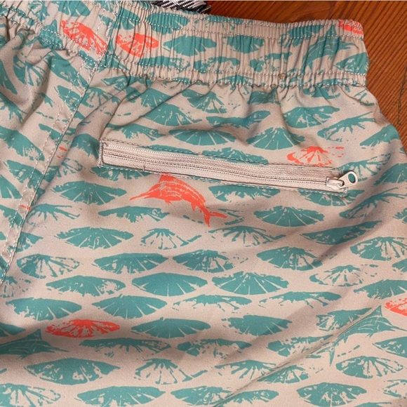 AFTCO Men's Boatbar Swim Trunks Size S Grey Teal Orange Beach Swim Boat Spring - Picture 8 of 12